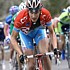 Frank Schleck attackiert am Fusse der letzten Steigung w�hrend der 5. Etappe von Paris-Nice 2006